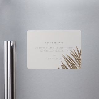 Gilded Palm Foil-Pressed Save the Date Magnets
