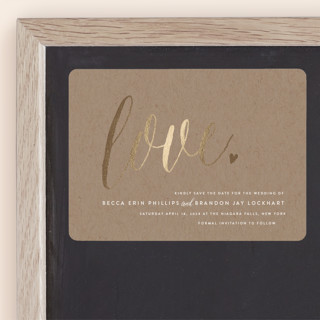 Charming Love Foil-Pressed Save the Date Magnets