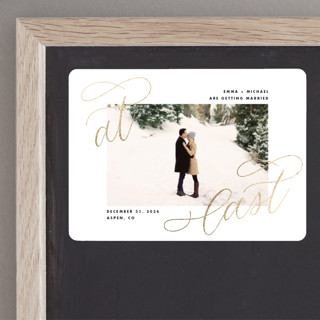 At long last Foil-Pressed Save the Date Magnets