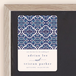 Painted Tile Save The Date Magnets