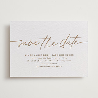 At Last Letterpress Save the Date Cards