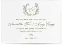 Garden Script Letterpress Save the Date Cards
