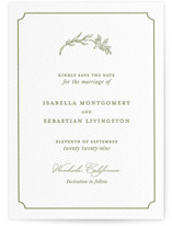 Botanical Crest Letterpress Save the Date Cards