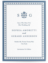 Pressed Motif Letterpress Save the Date Cards