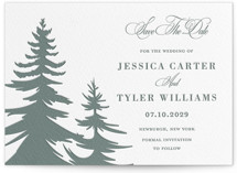Evergreen Letterpress Save the Date Cards