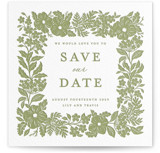 Ethereal gardens Letterpress Save the Date Cards