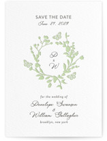 Flower Garden Letterpress Save the Date Cards