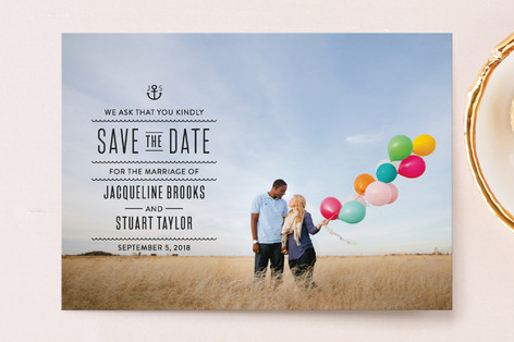 Tie The Knots Nautical Save The Date Postcards