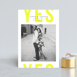 Big Bold Yes Save The Date Postcards