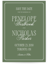 Overlapped Script Save The Date Cards