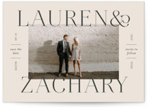 Name Frame Save The Date Cards
