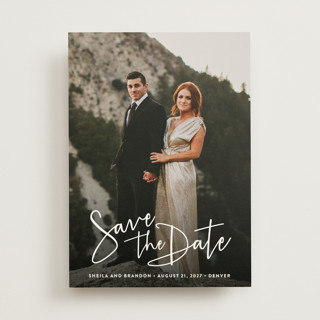 Stylish Script Save The Date Cards