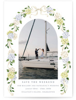 Coastal Hydrangea Save The Date Cards