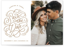 Elegantly Scripted Save The Date Cards