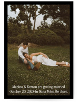 Black Border Save The Date Cards