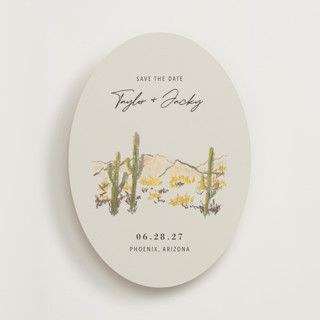 desert crayon drawing Save The Date Cards