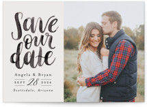 Brushed Date Save The Date Cards