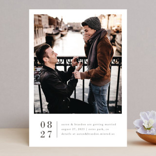 Stacked Banner Save The Date Cards
