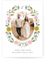 botanical cameo Save The Date Cards