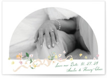 spring draped garland Save The Date Cards