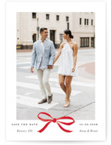 Crimson Bow Save The Date Cards