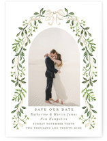 Greenery crest Save The Date Cards