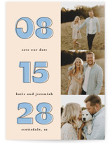 Outlined Date Save The Date Cards