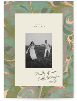 Marbled Editorial Save The Date Cards