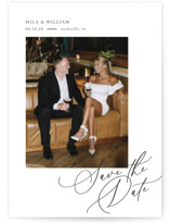 Side Swept Save The Date Cards