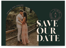 Modern Stamp Save The Date Cards