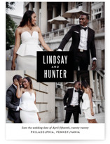 Modern Name Block Save The Date Cards