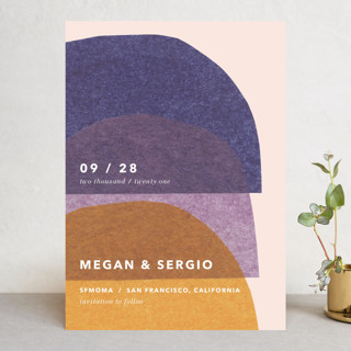 cut-paper bells Save The Date Cards