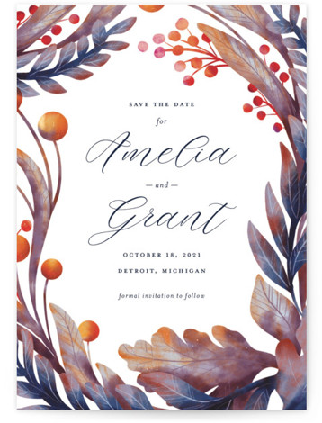 Autumn Canopy Save The Date Cards