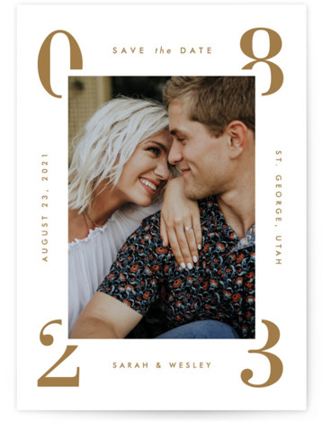 Cornered Save The Date Cards