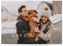 modern stencil Grand Save The Date Cards