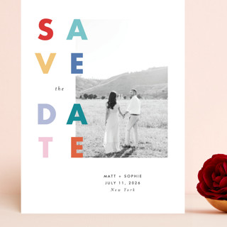 Pop of Color Grand Save The Date Cards