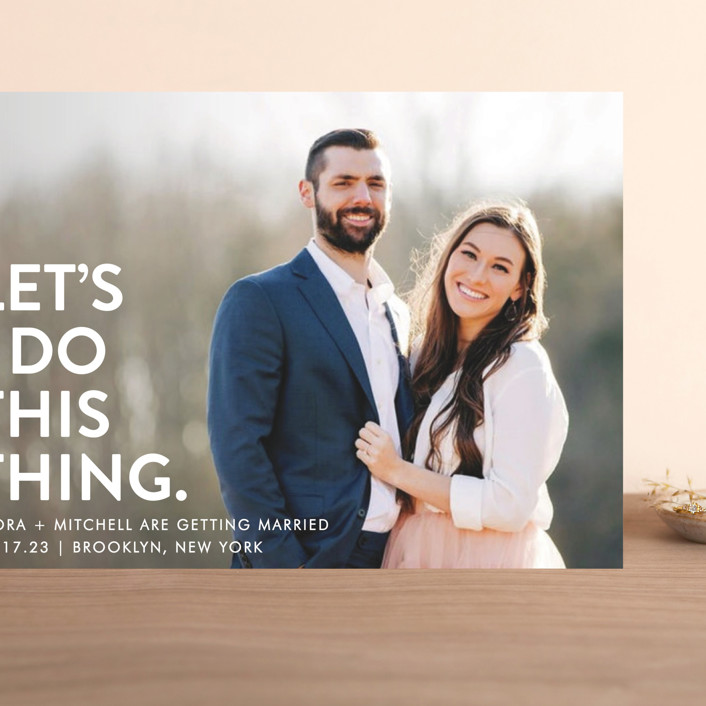 Let's I Do This Photo Grand Save The Date Cards by Ellis Minted
