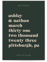 Modern Type Grand Save The Date Cards