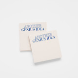 Another Genius Idea Sticky Notepad Vintage Cream/Blue - 4x4" Sticky Notes