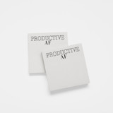 Productive AF Sticky Notepad - Bone/Black - 4x4" Sticky Notes