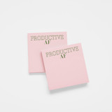 Productive AF Sticky Notepad Peach/Green - 4x4" Sticky Notes