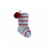 Mini Grey Candy Striped Stocking Stockings