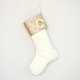 Christmas Stocking, Velvet Champagne Sequins Stockings