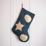 Green Quilted Stocking with Gold Appliqué Details No.2 Stockings