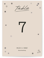 Supernova Foil-Pressed Table Numbers