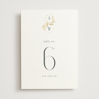 Vining Foil-Pressed Table Numbers