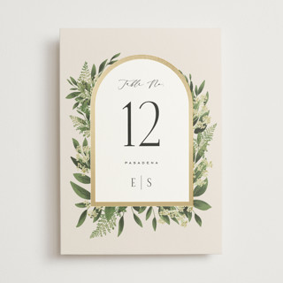 Bliss Foil-Pressed Table Numbers