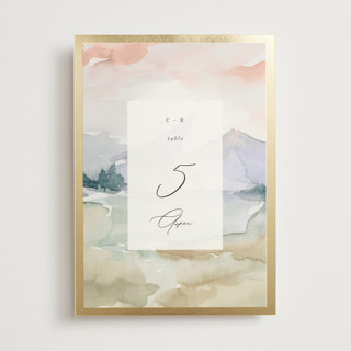 Mountain Foil-Pressed Table Numbers