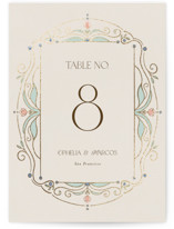 Ornate Elegance Foil-Pressed Table Numbers