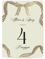 All Tied Up Foil-Pressed Table Numbers